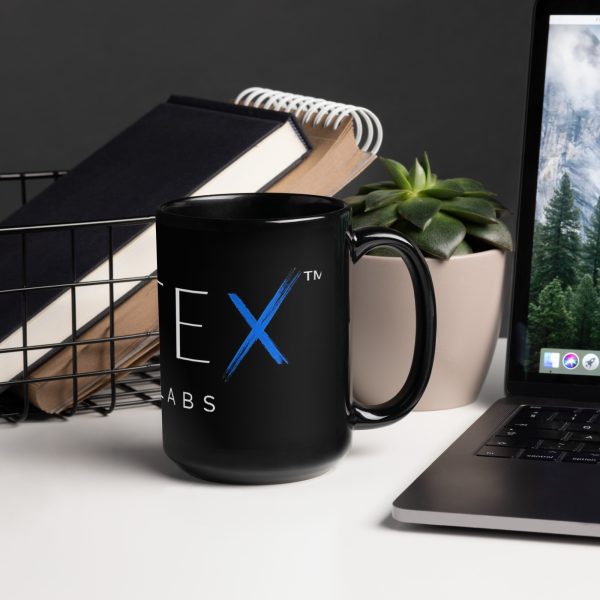 Vertex Black Glossy Mug